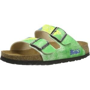 Birki's Original Santiago Birko Flor Brazil Flag Sandals Sz 38 US 7 Narrow